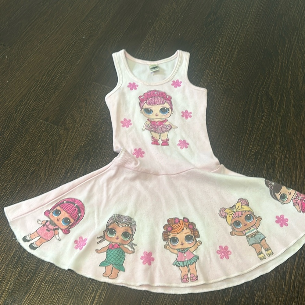 Custom Lol Surprise pink tank dress size 4